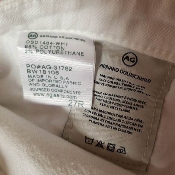 Adriano Goldschmied The Prime white jean NWT 27 - Picture 7 of 8